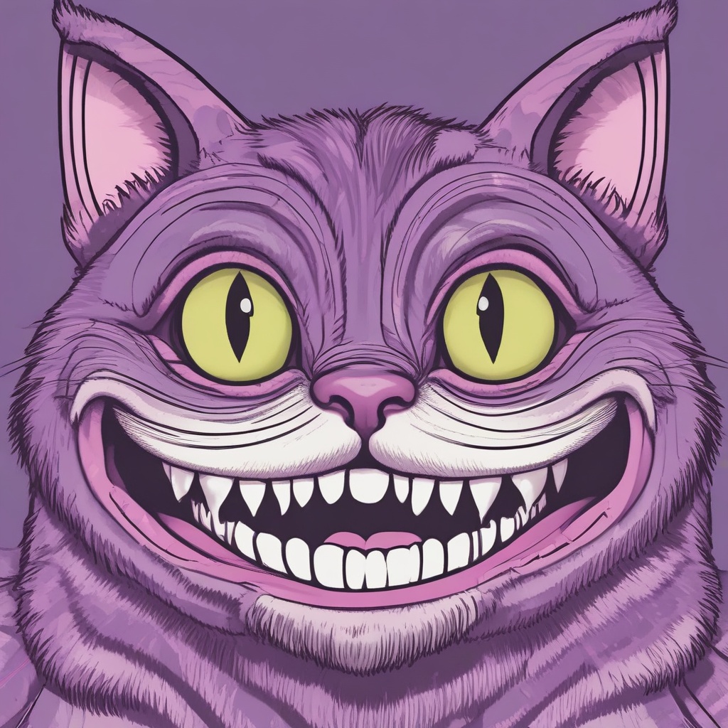 Cheshire Cat grinning widely